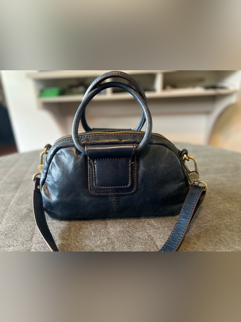 HOBO Shelia Blue Leather Mini Satchel Excellent Condition - Picture 10 of 14